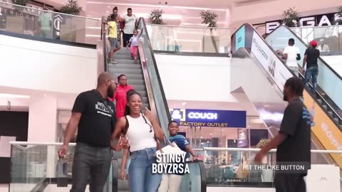 MAN THONG PRANK ON THE ESCALATOR
