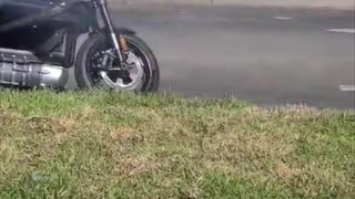 New Electric Motorcycle Starts Smoking