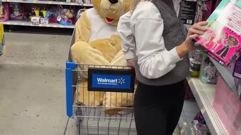 He hides in a Teddy bear costume!.hd