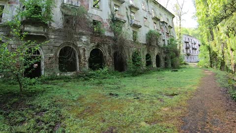 An abandoned city in the mountains of Abkhazia