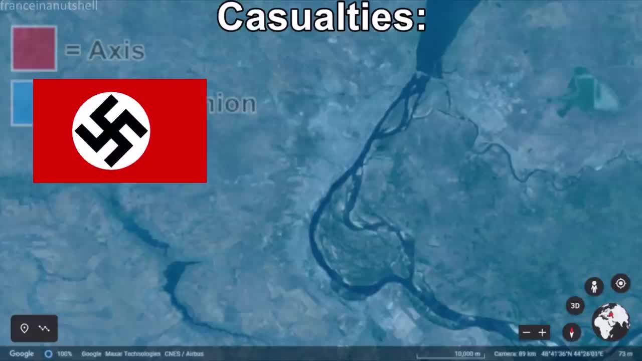 Battle of Stalingrad in 25 seconds using Google Earth