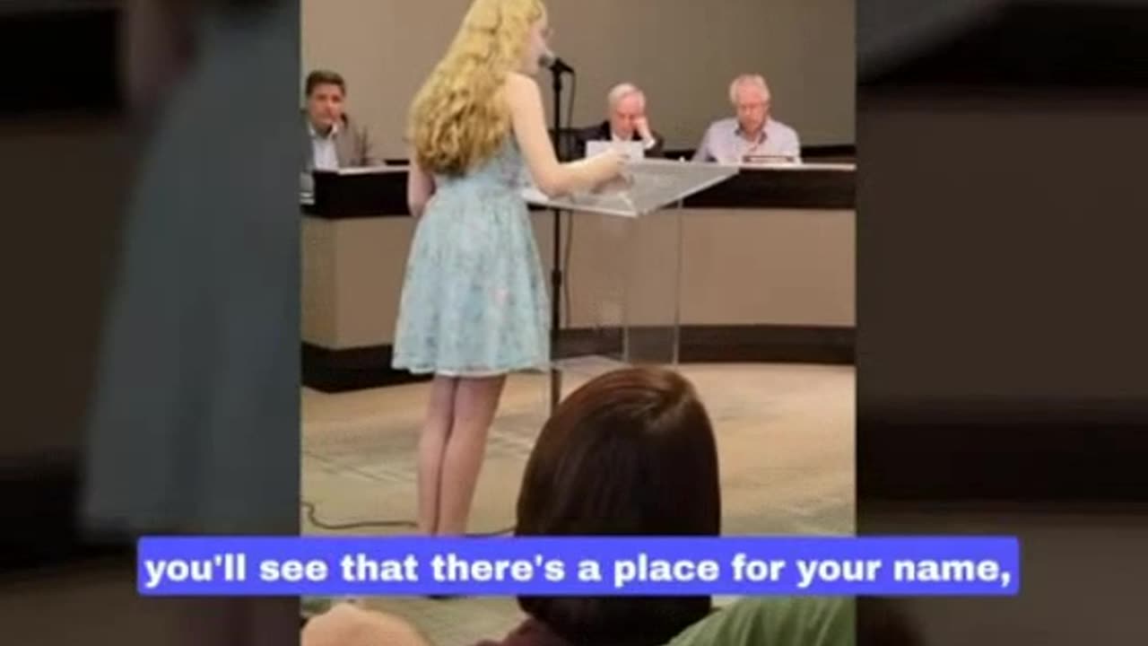 Young student stands up to "Woke" school board.