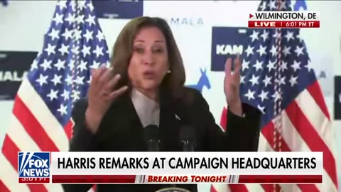 ‘GOING TO WIN’: Kamala Harris delivers remarks at campaign headquarters