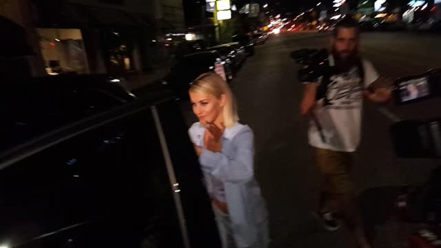 Julianne Hough leaving LA restaurant