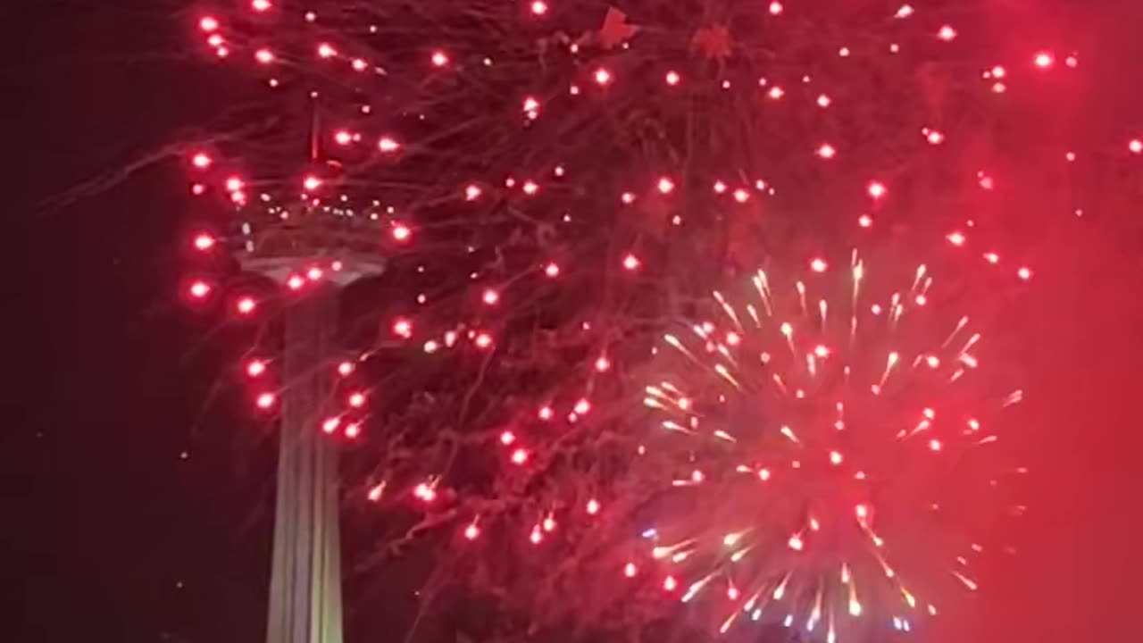 Captured the breathtaking fireworks display at Niagara Falls