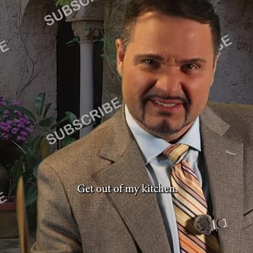 Italian hand gestures! This one means"Get out of my kitchen"