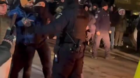 Things are starting to heat up in Romania. The cops are pushing the farmers
