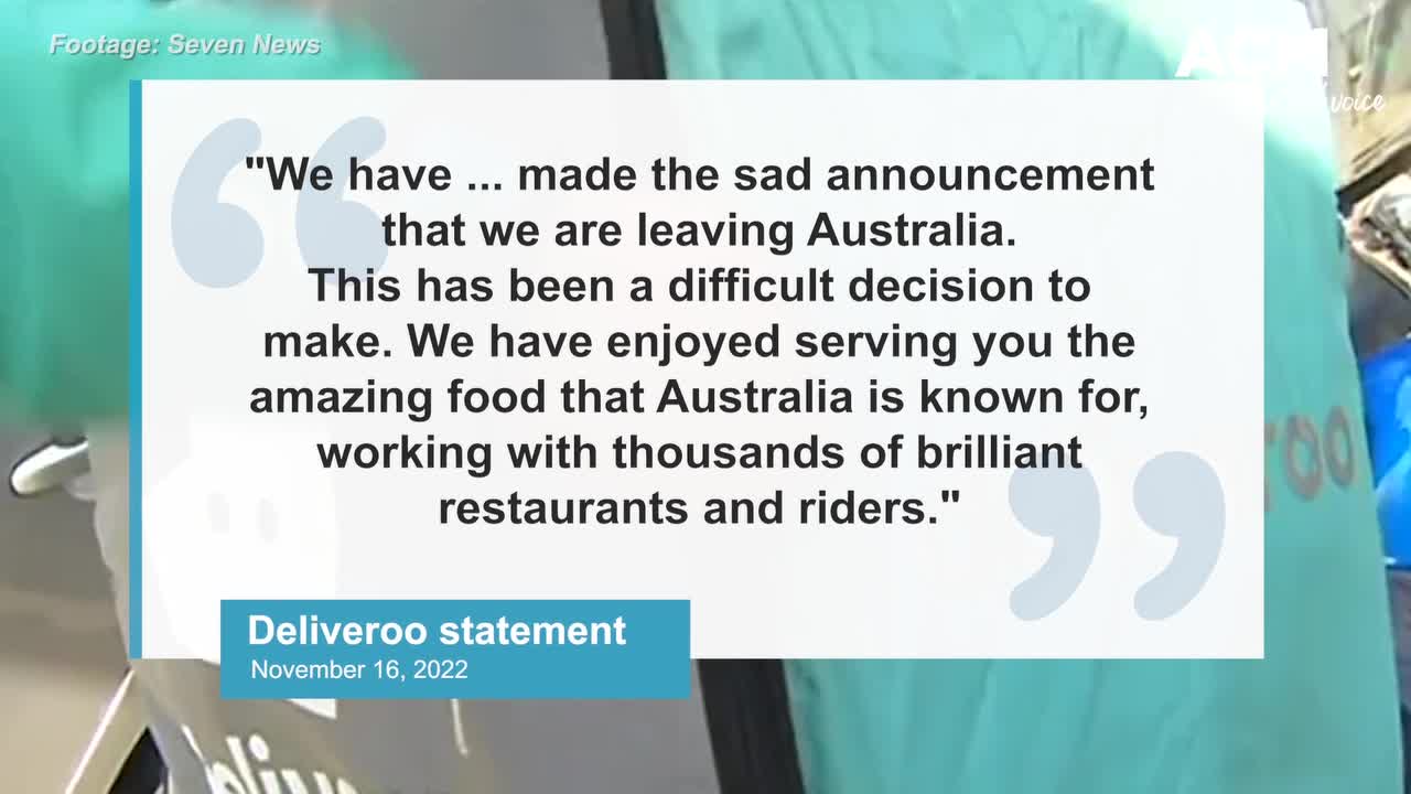 Deliveroo quits Australia: Food delivery service enters administrative leave