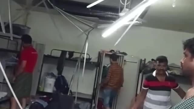 MENEWSFalse ceiling at Woodlands dormitory collapses on 25 Sep