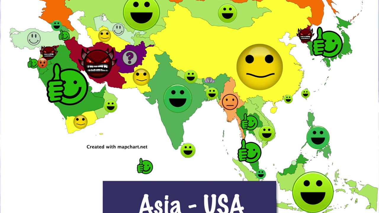 🇺🇸 🤬 Which countries love and hate the USA? #asia relations with America 🇺🇸