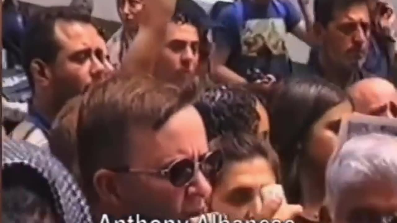 Prime Minister Anthony Albanese at a pro-Palestine rally in Sydney