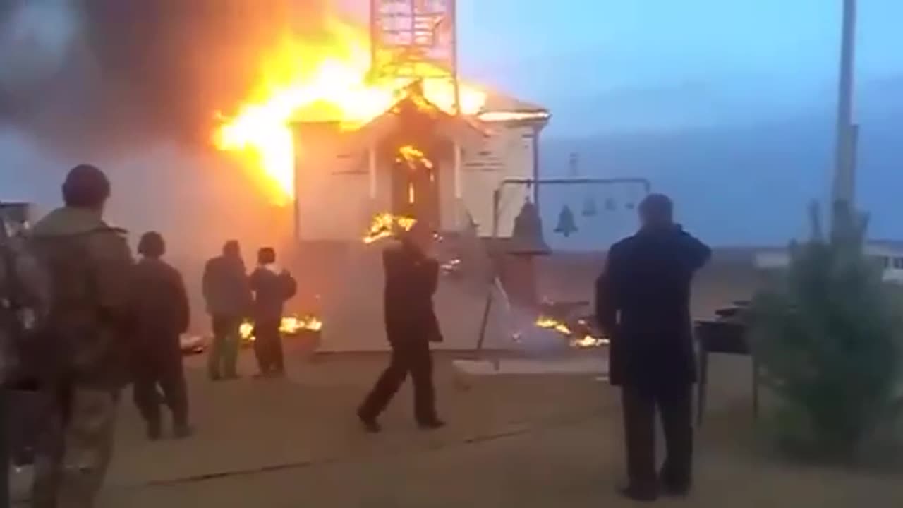 In Ukraine, they burned an Orthodox church in the Nikolaev region.