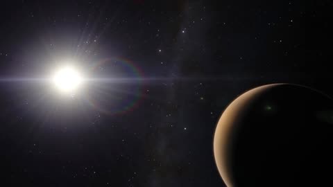 Space planets sun and planet Mars rotating in deep space [Free Stock Video Footage Clips]