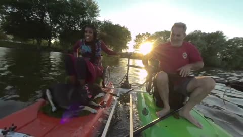 First ride on Double Kayak, Electric.