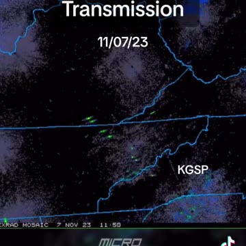 11/07/23 - Nexrad Radar KGSP "Interference Beam"