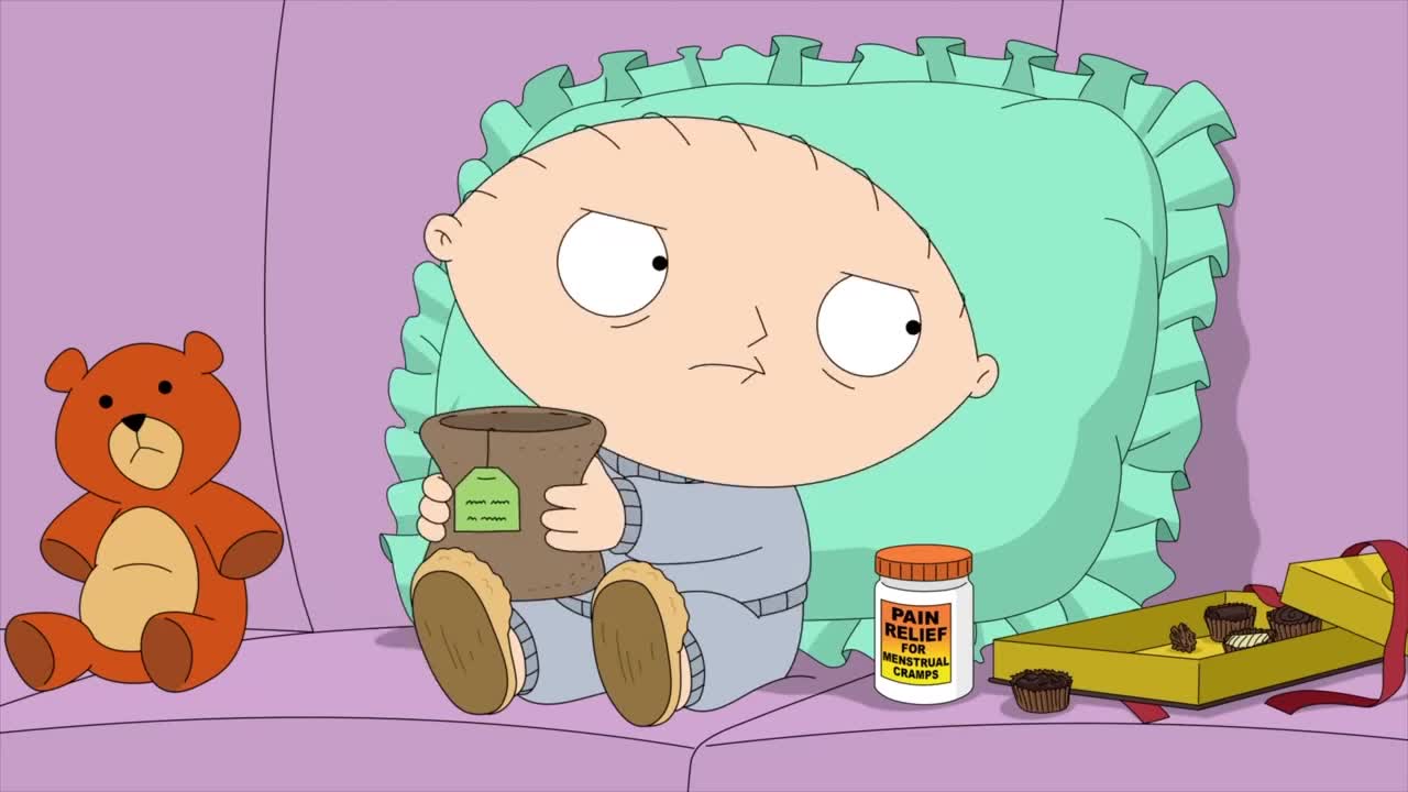 Stewie is on his period