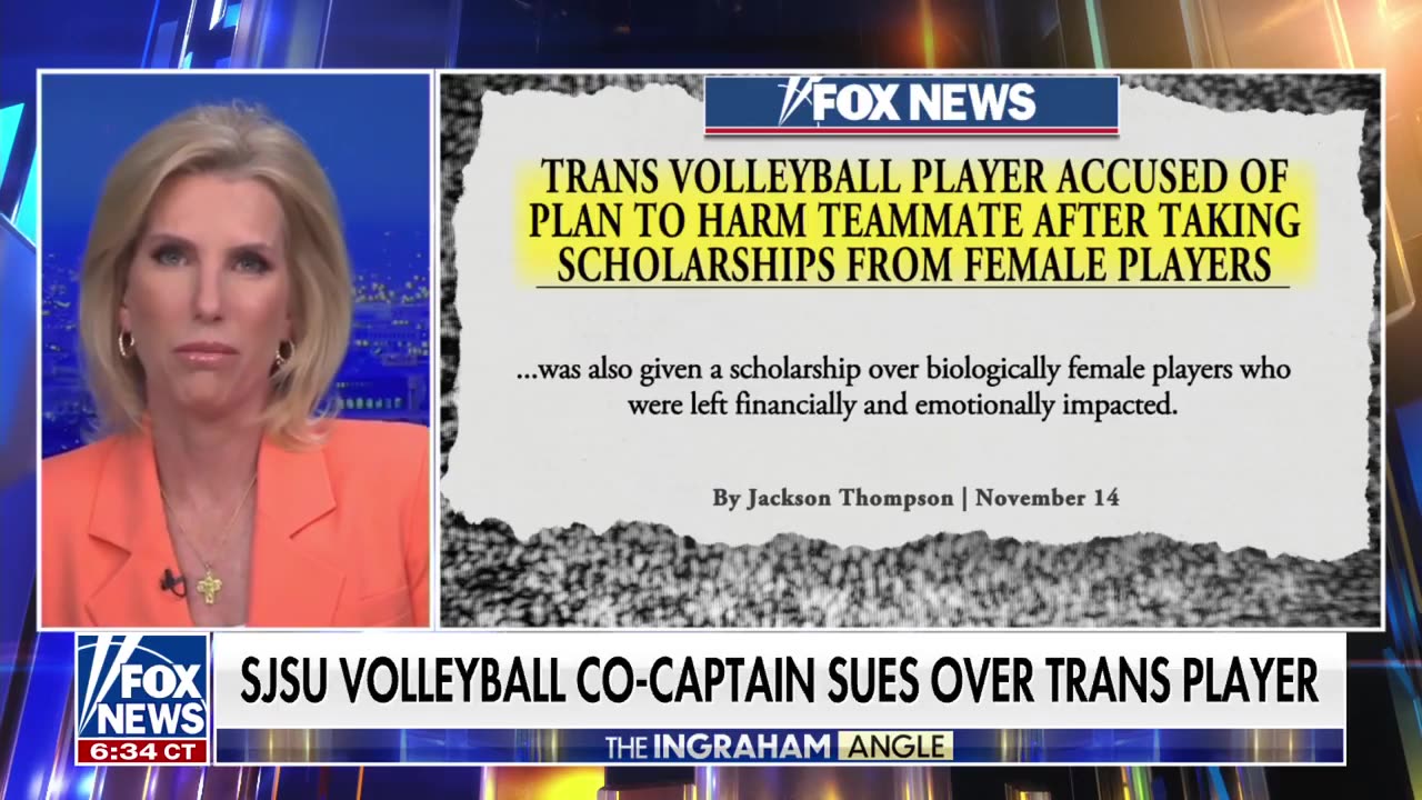 Women's volleyball co-captain opens up about lawsuit over transgender player