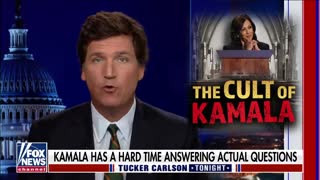 Tucker Media treats Kamala like a demi-God