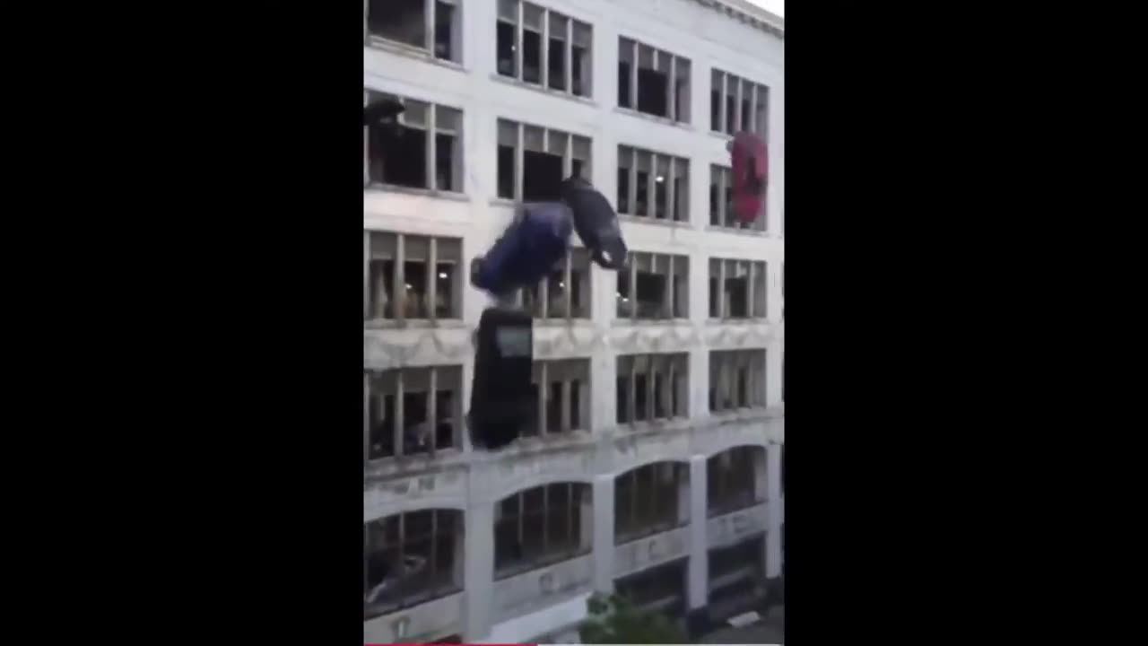Deja Vu Meme 4 Cars Fly Out the Window and Explode