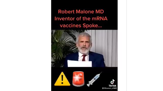 I'M DR. ROBERT MALONE. I IVENTED MRNA. BEFORE YOU GIVE IT TO YOUR CHILD HEAR MY WORDS.