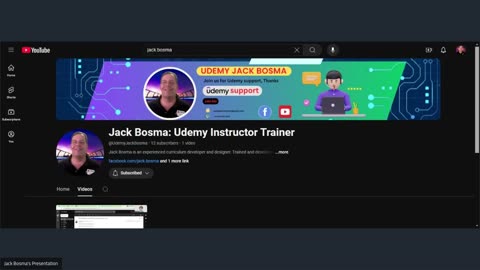 Jack Bosma: Udemy Instructor Trainer