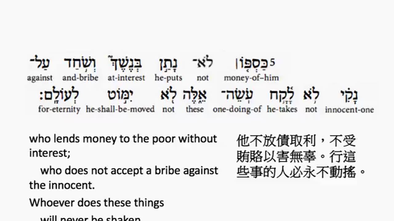 psalm 15 in hebrew _ salmo 15 en hebreo