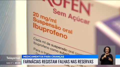 Stock quase nulo de paracetamol e ibuprofeno para crianças