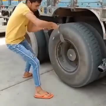 How to start a truck with the drive wheel