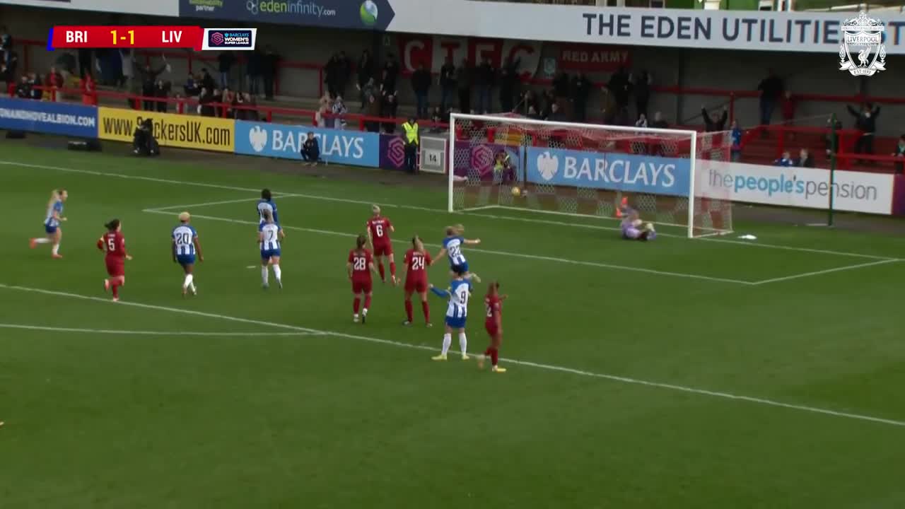 HIGHLIGHTS_ Brighton 3-3 Liverpool FC Women _ Furness heads in late equaliser