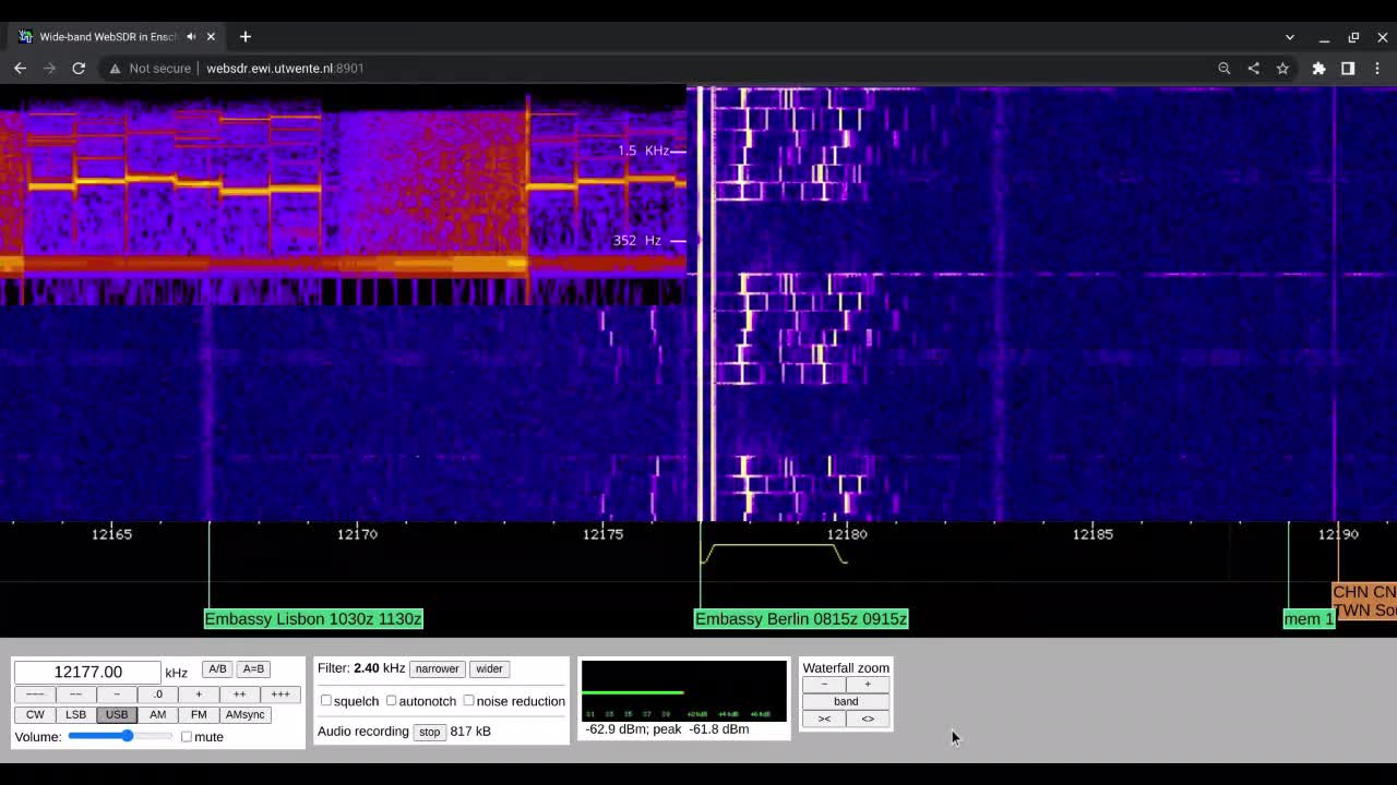X06 356412 Moscow To Berlin 25/11/2022 0957 UTC 12177kHz