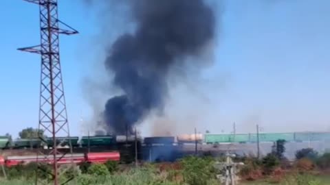 Bataysk. A fire broke out on the railway, authorities claim it's grass.