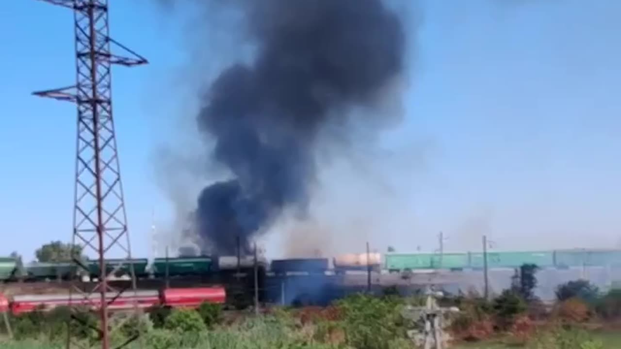 Bataysk. A fire broke out on the railway, authorities claim it's grass.