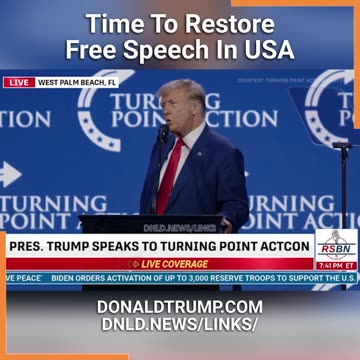 Trump: Free Speech Will Return To America - 7/15/23