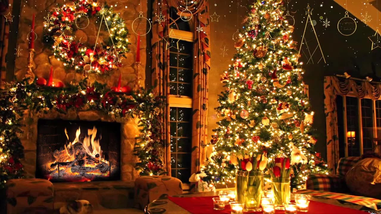 3 Hours Classic Christmas Music with Fireplace Christmas Songs Playlist Merry Christmas 2023