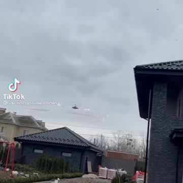 Shooting "heat traps" by the Ka-52 "Alligator" attack helicopter of the Russian Armed Forces in the