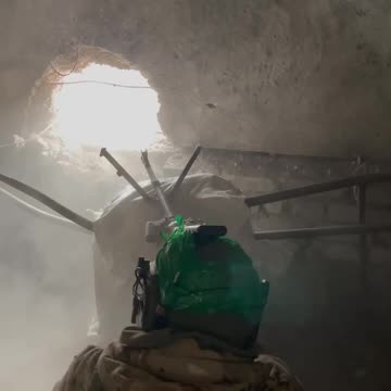 Ukrainian Gunner Fires Through Walls