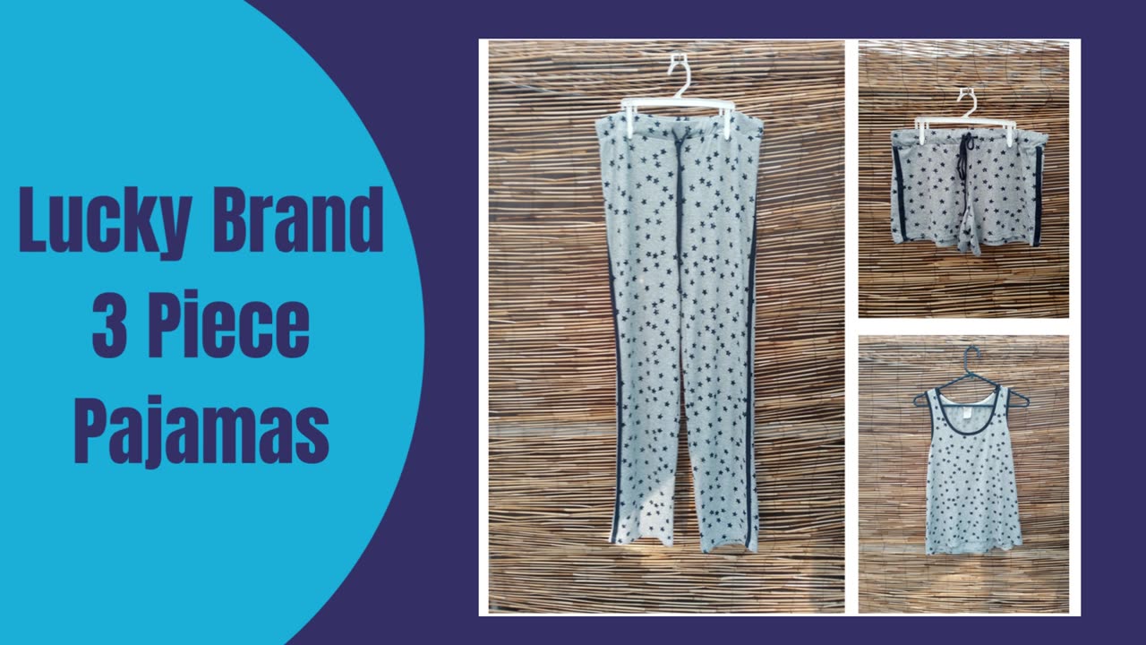 Lucky Brand 3 Piece Pajamas