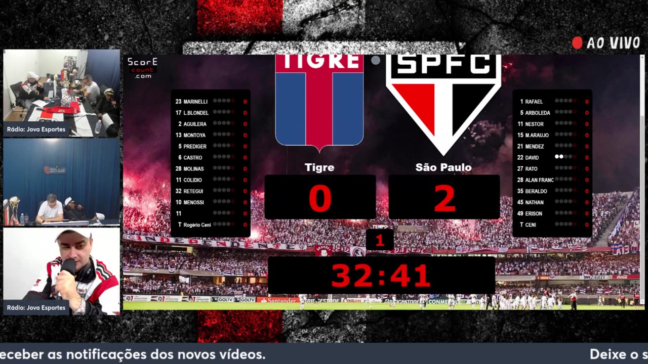 React: Segundo gol do São Paulo - SPFC x TIGRE - Cortes Rádio JOVA Esportes