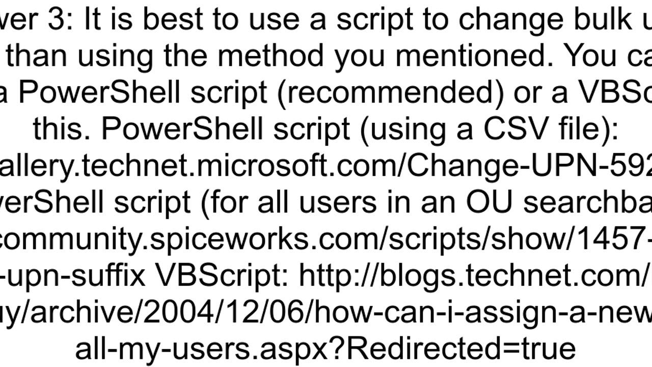 How to change multiple users UPN suffix