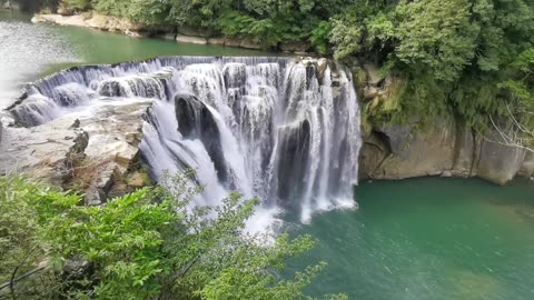 A beautiful waterfall in natural beauty