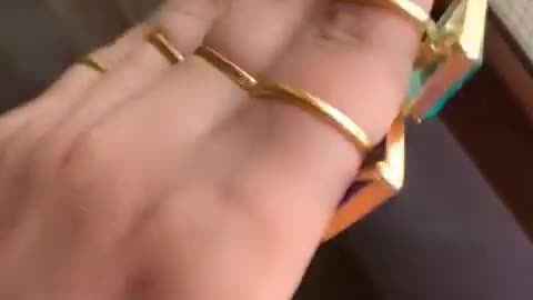Handmade Doublet shaded stones rings.