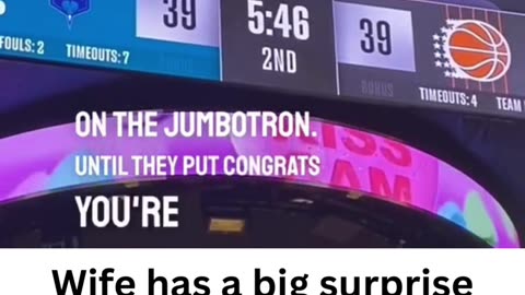 Wife has a big surprise at the game. ❤️‍🔥