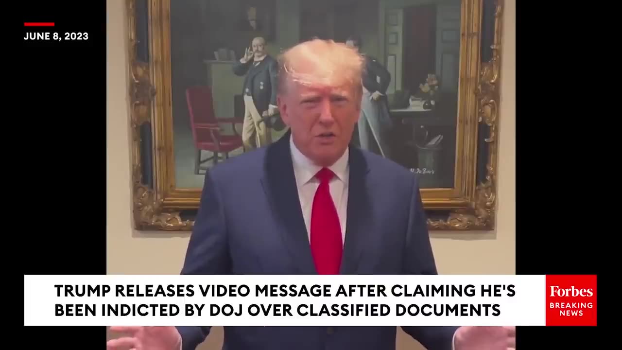 Trump Releases Video After Claiming He's Been Indicted By DOJ Over Classified Docs