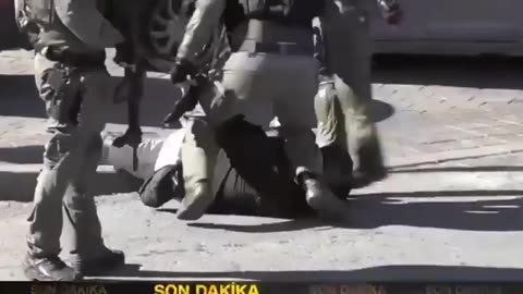 Isreal Palestine War Isreal solider bully and beat journalist