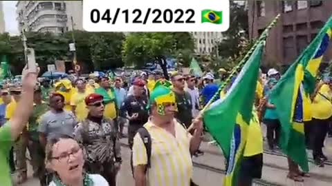Manifestantes no Rio de Janeiro Brasil