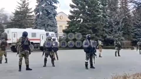 Russian National Guard in now Liberated Skadovsk