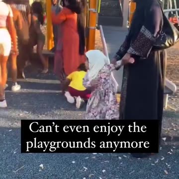 There are no European children in playgrounds in Europe.