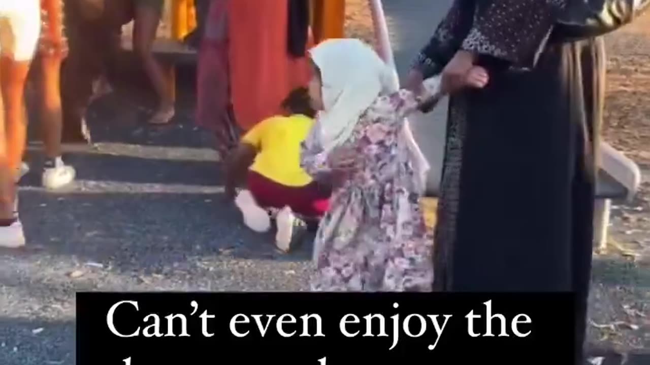 There are no European children in playgrounds in Europe.