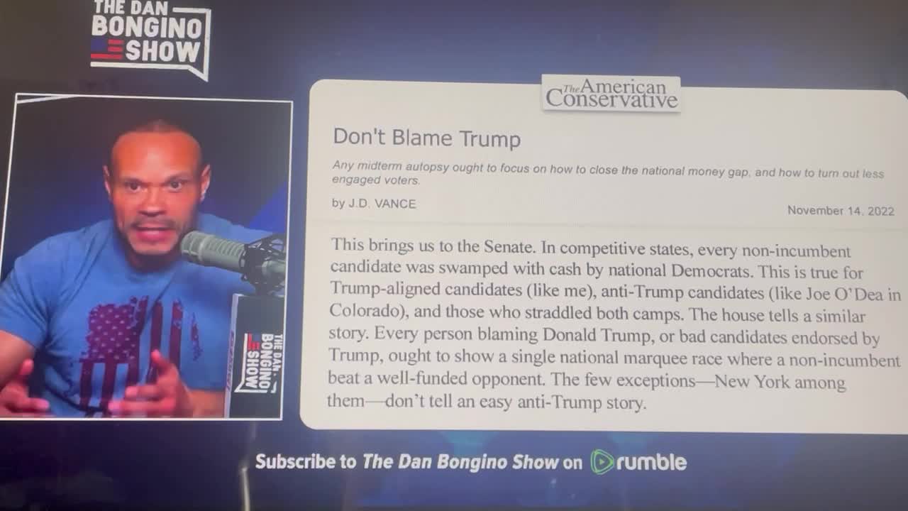 Folks, do NOT blame President Trump for the midterm elections