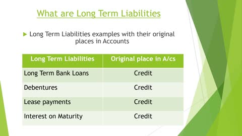 Double Entry Bookkeeping - Liabilities